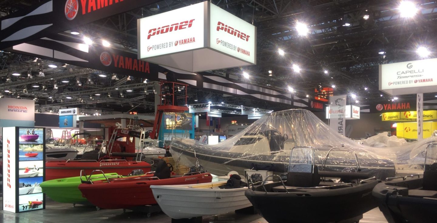 Pioner boat showcase on exhibition
